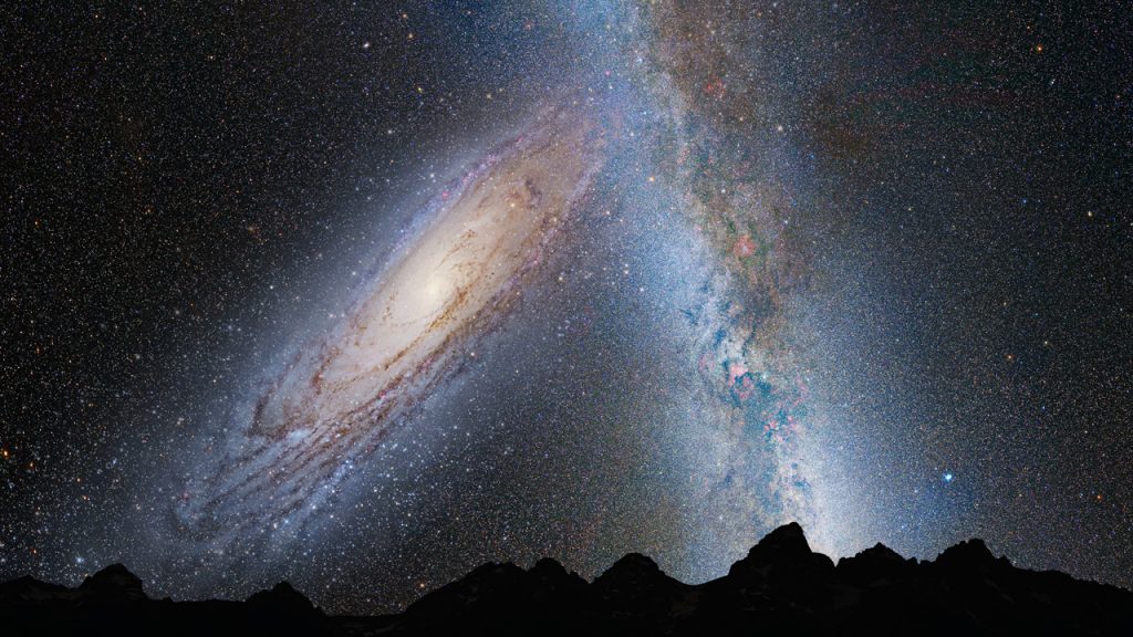 Andromeda on a collision course with the milky way